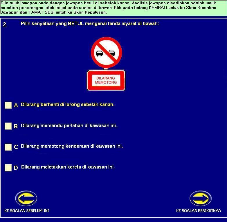 contoh soalan ujian komputer lesen memandu 2014
